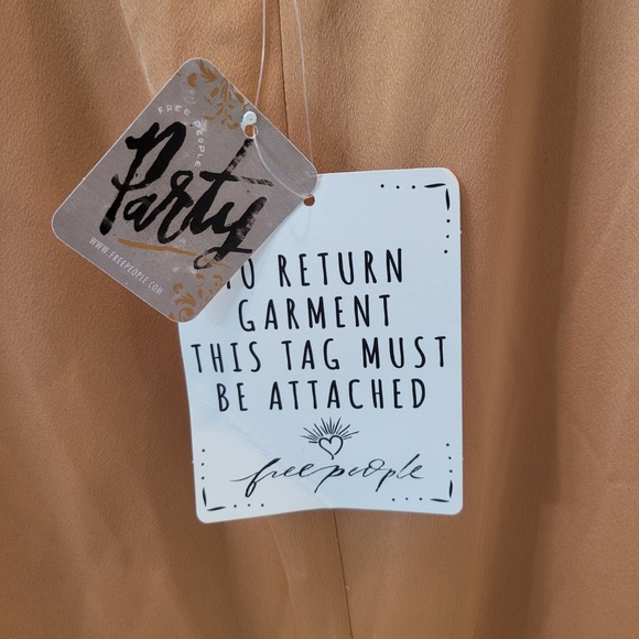 Free People Fame & Partners Gold Rosabel Maxi Dress Size 12 - Picture 10 of 16